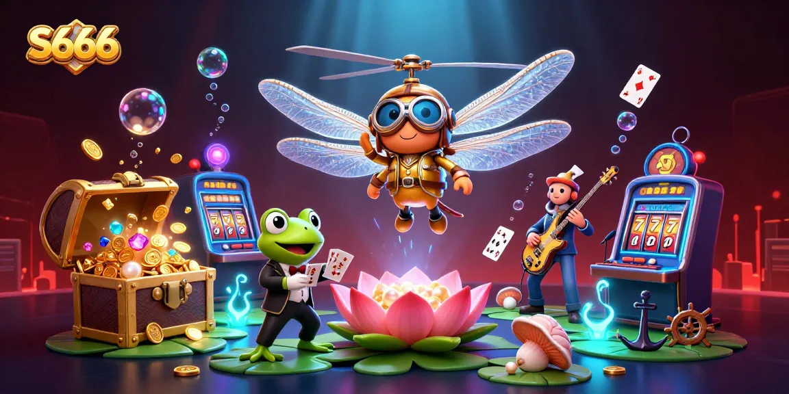 S666 showcases a vibrant 3D casino scene with lively characters and dynamic gaming elements, perfect for engaging players.
