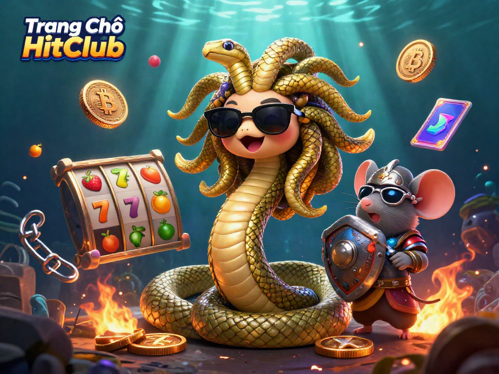 Engage with Trang Chủ HitClub featuring vibrant casino characters and dynamic gaming elements.