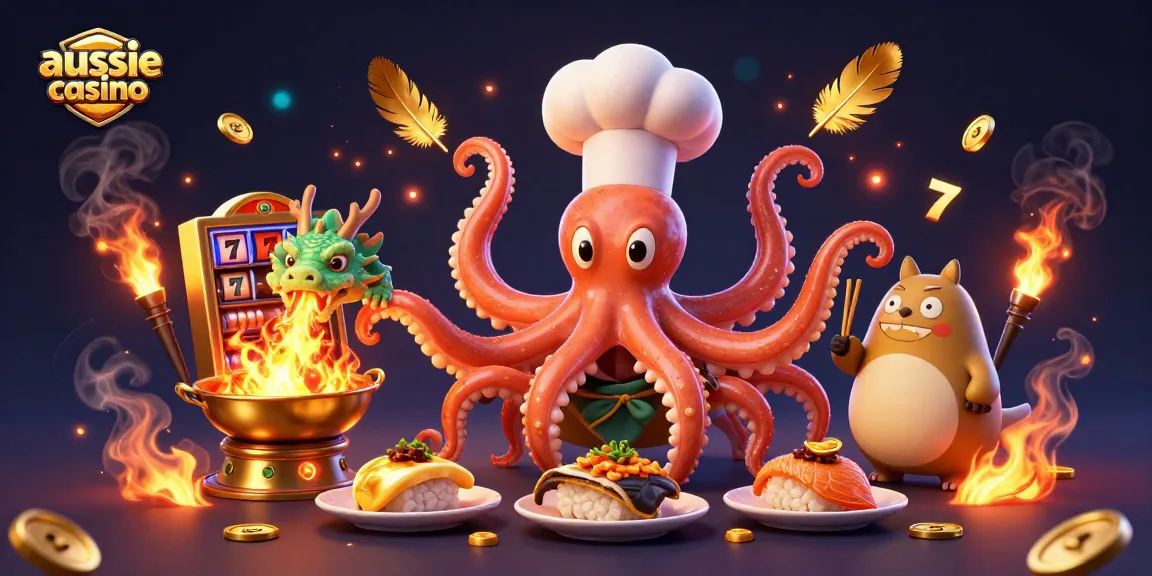 Experience the thrill of aussie casino gaming with vibrant characters and dynamic elements.