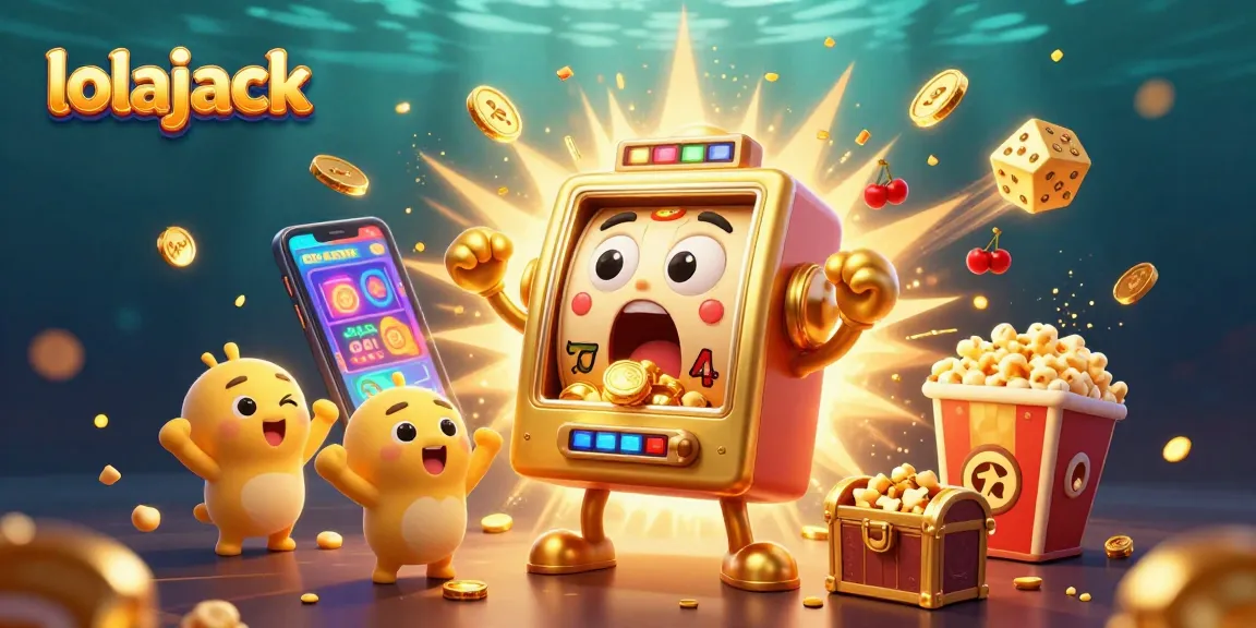 Experience the exciting world of lolajack with vibrant slot machines and dynamic casino elements.